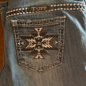 Cowgirl Tuff Boot Cut Jeans in Classic Blue